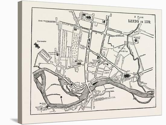 A Plan of Leeds in 1770, UK-null-Stretched Canvas