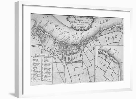 A Plan of Rotherhithe, 1755, (1912). Artists: Unknown, John Stow-John Stow-Framed Giclee Print