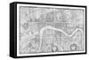 A Plan of the Cities of London and Westminster, and Borough of Southwark, 1746-John Rocque-Framed Stretched Canvas