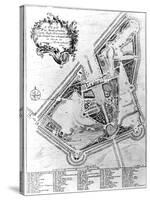 A Plan of the House and Gardens at Stowe, Buckinghamshire-Johann Sebastien Muller-Stretched Canvas