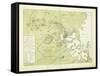 A Plan of the Town and Harbour of Boston and the Country Adjacent'-null-Framed Stretched Canvas