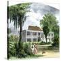 A Plantation Home in Mississippi before the Civil War-null-Stretched Canvas
