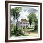 A Plantation Home in Mississippi before the Civil War-null-Framed Giclee Print