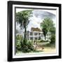 A Plantation Home in Mississippi before the Civil War-null-Framed Giclee Print