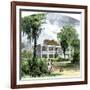 A Plantation Home in Mississippi before the Civil War-null-Framed Giclee Print