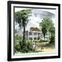 A Plantation Home in Mississippi before the Civil War-null-Framed Giclee Print