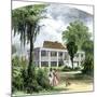 A Plantation Home in Mississippi before the Civil War-null-Mounted Giclee Print