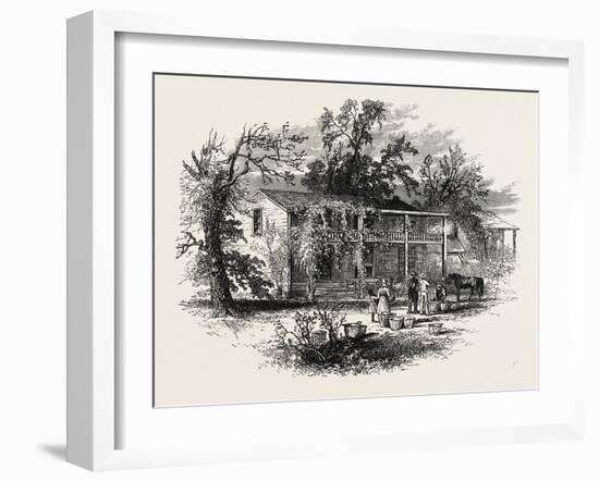 A Planter's House in Georgia, USA, 1870s-null-Framed Giclee Print