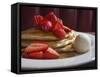 A Plate of Buttermilk Pancakes.-Jon Hicks-Framed Stretched Canvas