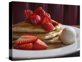 A Plate of Buttermilk Pancakes.-Jon Hicks-Stretched Canvas