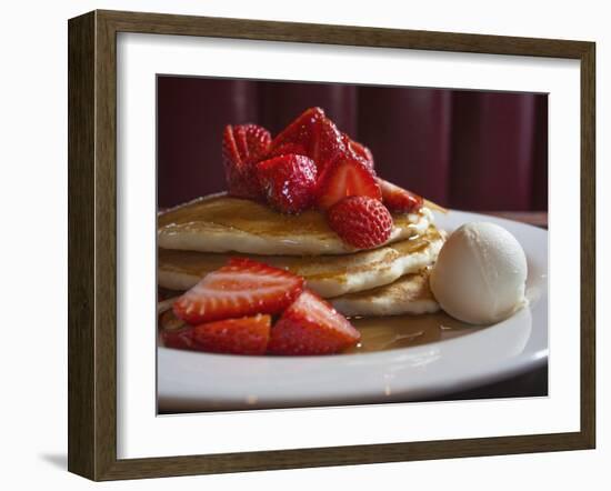 A Plate of Buttermilk Pancakes.-Jon Hicks-Framed Photographic Print
