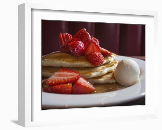 A Plate of Buttermilk Pancakes.-Jon Hicks-Framed Photographic Print