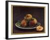 A Plate of Peches Painting by Henri Fantin Latour (Fantin-Latour, 1836-1904) 1880 Sun. 0,26X0,35 M-Henri Fantin-Latour-Framed Giclee Print