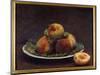 A Plate of Peches Painting by Henri Fantin Latour (Fantin-Latour, 1836-1904) 1880 Sun. 0,26X0,35 M-Henri Fantin-Latour-Mounted Giclee Print