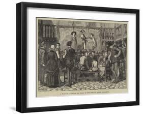 A Play in a London Inn Yard in the Time of Queen Elizabeth-J.M.L. Ralston-Framed Giclee Print