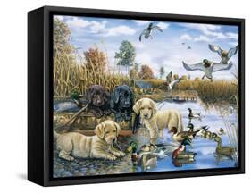 A Playful Tail Waggin' Day-Jenny Newland-Framed Stretched Canvas
