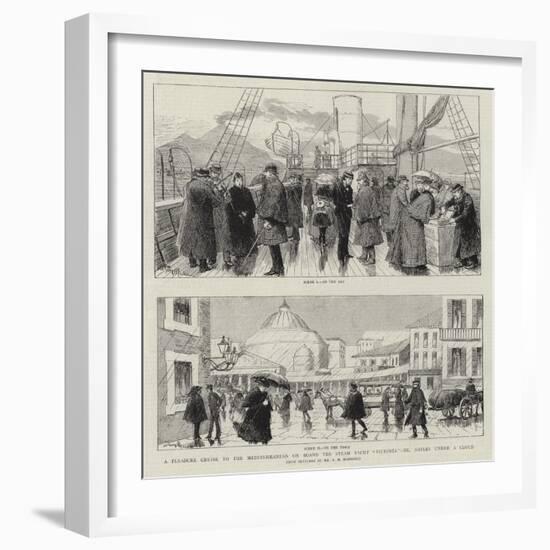 A Pleasure Cruise to the Mediterranean on Board the Steam Yacht Victoria, Iii, Naples under a Cloud-null-Framed Giclee Print