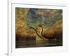 A Plesiosaurus Captures a Eurhinosaurus Marine Reptile in a Sea Cave-null-Framed Art Print