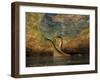 A Plesiosaurus Captures a Eurhinosaurus Marine Reptile in a Sea Cave-null-Framed Art Print