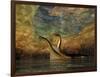 A Plesiosaurus Captures a Eurhinosaurus Marine Reptile in a Sea Cave-null-Framed Art Print