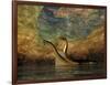 A Plesiosaurus Captures a Eurhinosaurus Marine Reptile in a Sea Cave-null-Framed Art Print