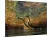 A Plesiosaurus Captures a Eurhinosaurus Marine Reptile in a Sea Cave-null-Mounted Art Print