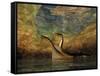 A Plesiosaurus Captures a Eurhinosaurus Marine Reptile in a Sea Cave-null-Framed Stretched Canvas