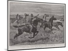 A Plucky Colonial, Driving Some of the Enemy's Horses While under Fire-John Charlton-Mounted Giclee Print