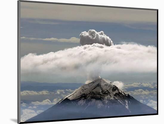 A Plume of Smoke and Steam Rises from the Popocatepetl Volcano-null-Mounted Photographic Print