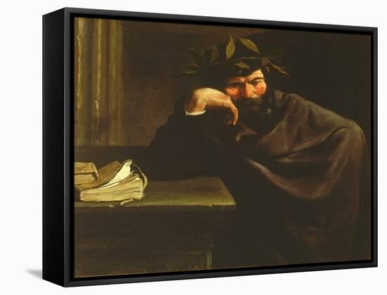 A Poet-Pier Francesco Mola-Framed Stretched Canvas