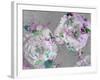 A Poetic Floral Montage from Pink Roses and Begonia Blossoms on Painted Wooden Background-Alaya Gadeh-Framed Photographic Print