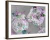 A Poetic Floral Montage from Pink Roses and Begonia Blossoms on Painted Wooden Background-Alaya Gadeh-Framed Photographic Print