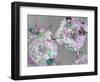 A Poetic Floral Montage from Pink Roses and Begonia Blossoms on Painted Wooden Background-Alaya Gadeh-Framed Photographic Print