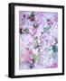 A Poetic Floral Montage from Pink Roses on Painted Texture-Alaya Gadeh-Framed Photographic Print