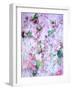 A Poetic Floral Montage from Pink Roses on Painted Texture-Alaya Gadeh-Framed Photographic Print