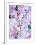 A Poetic Floral Montage from Pink Roses on Painted Texture-Alaya Gadeh-Framed Photographic Print