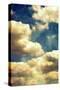 A Poetic Montage of a Blue Sky with White Clouds-Alaya Gadeh-Stretched Canvas