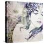 A Poetic Montage of a Womans Portrait and Flower-Alaya Gadeh-Stretched Canvas