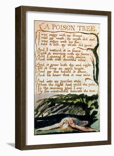 A Poison Tree, from Songs of Experience-William Blake-Framed Giclee Print