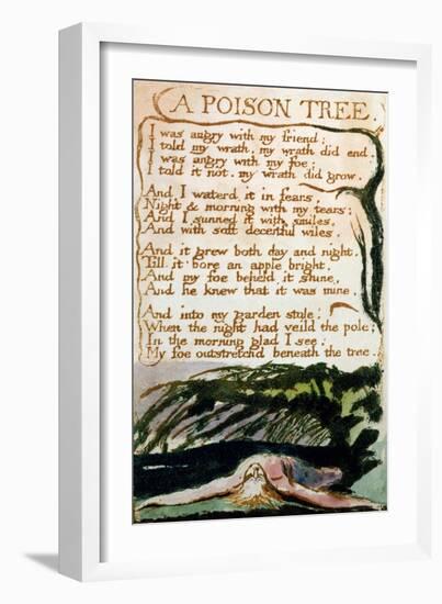 A Poison Tree, from Songs of Experience-William Blake-Framed Giclee Print