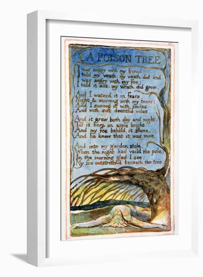 A Poison Tree: Plate 49 from Songs of Innocence and of Experience C.1815-26-William Blake-Framed Giclee Print