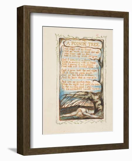 A Poison Tree. Songs of Innocence and of Experience, Ca 1825-William Blake-Framed Giclee Print