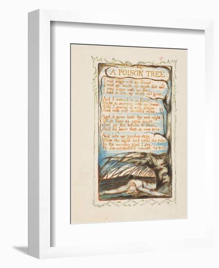 A Poison Tree. Songs of Innocence and of Experience, Ca 1825-William Blake-Framed Giclee Print