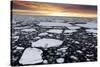 A Polar Bear Rests in the Drifting Ice Floating on the Arctic Ocean, Svalbard, Norway.-ClickAlps-Stretched Canvas