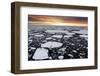 A Polar Bear Rests in the Drifting Ice Floating on the Arctic Ocean, Svalbard, Norway.-ClickAlps-Framed Photographic Print