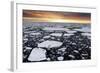 A Polar Bear Rests in the Drifting Ice Floating on the Arctic Ocean, Svalbard, Norway.-ClickAlps-Framed Photographic Print