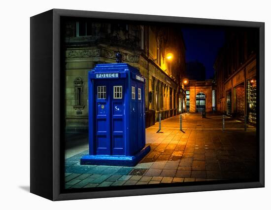 A Police Box in Glasgow, Scotland, United Kingdom, Europe-Jim Nix-Framed Stretched Canvas