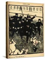 A Police Brigade Charges a Group of Demonstrators-Félix Vallotton-Stretched Canvas