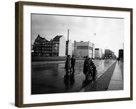 A Police Check in East Berlin-null-Framed Photographic Print