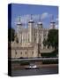 A Police Launch on the River Thames, Passing the Tower of London, England-David Hughes-Stretched Canvas